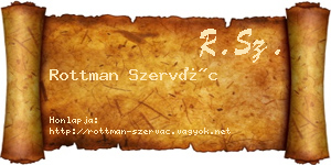 Rottman Szervác névjegykártya